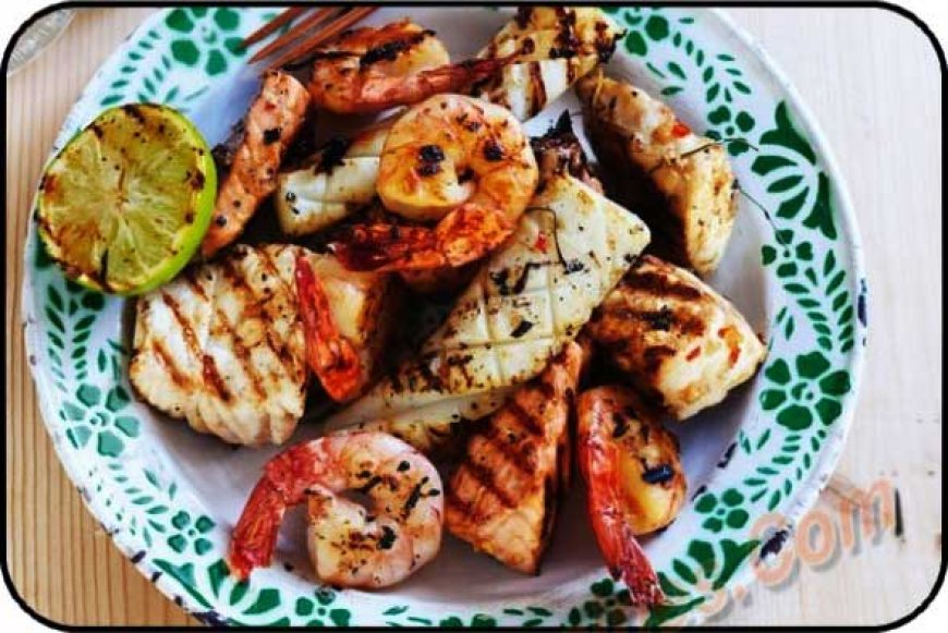 Barbecue Seafood Platter Recipe in Urdu